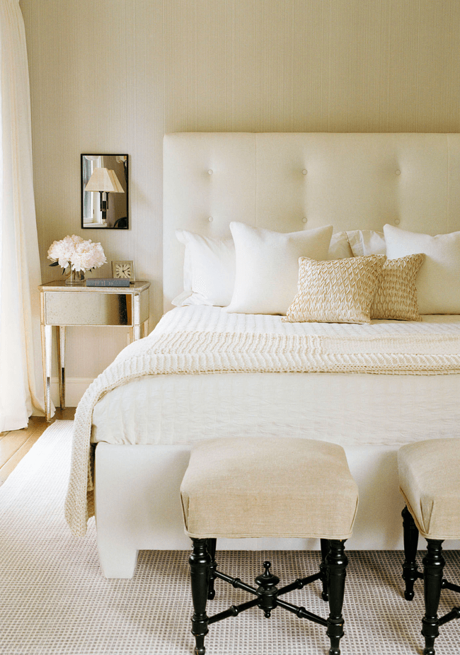 neutral-bedroom Neutral bedroom by interior designer will wick via lonny mag