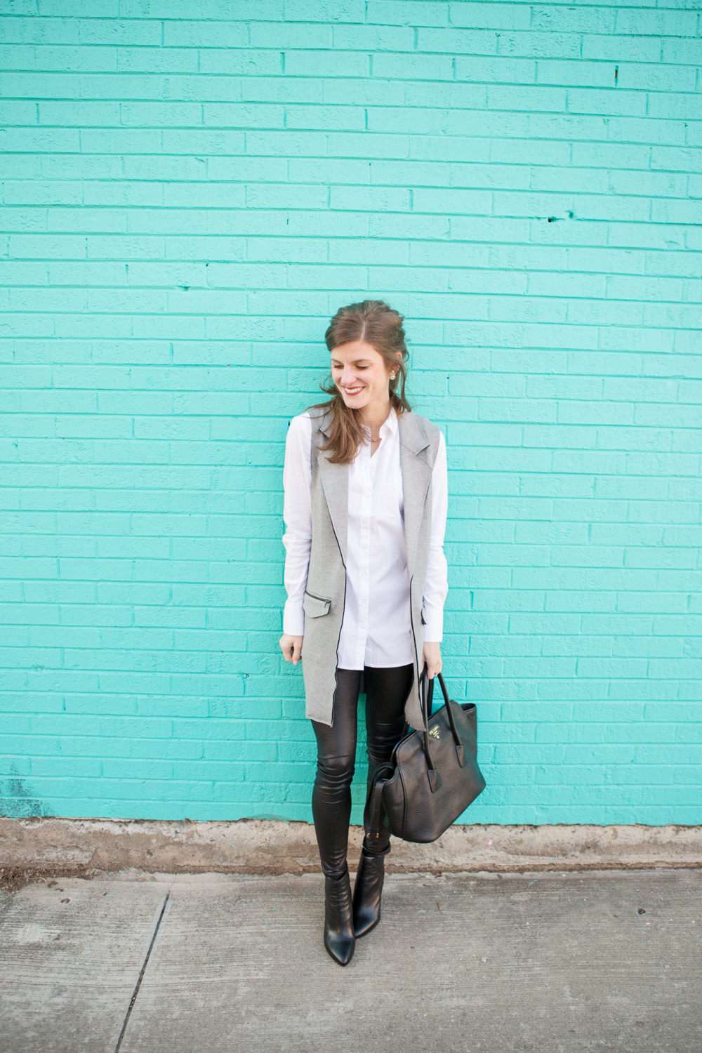 Grey vest and leggings