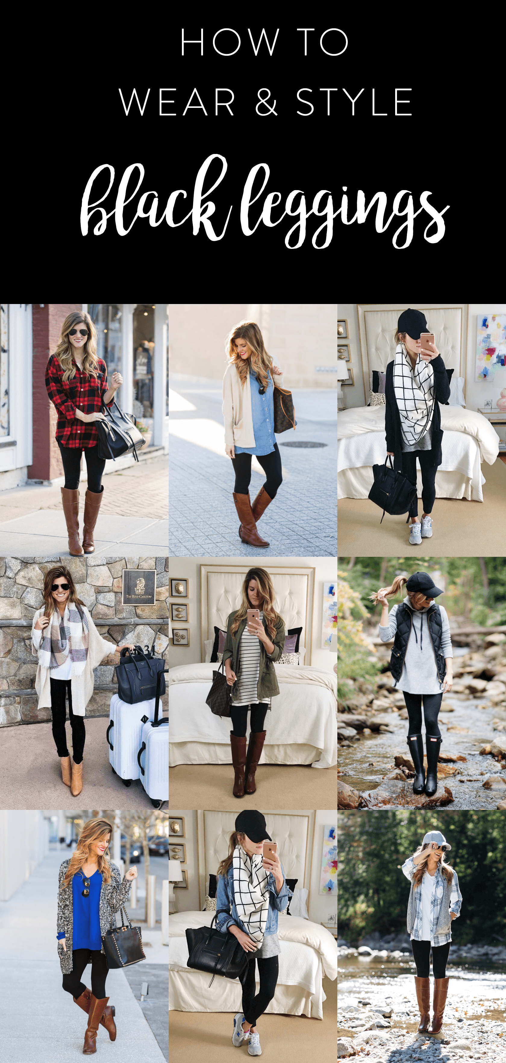 what to wear with leggings, how to wear leggings, 20+ outfit ideas with black leggings