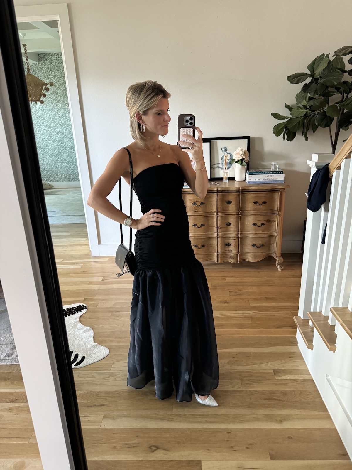 brighton butler outfit recap black wedding guest dress